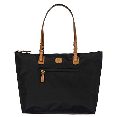 Bric's X-Collection Sportina Tote Bag – Large Water-Resistant Nylon Tote with Detachable Pouch for Travel, Work, Beach, Black - Image 1