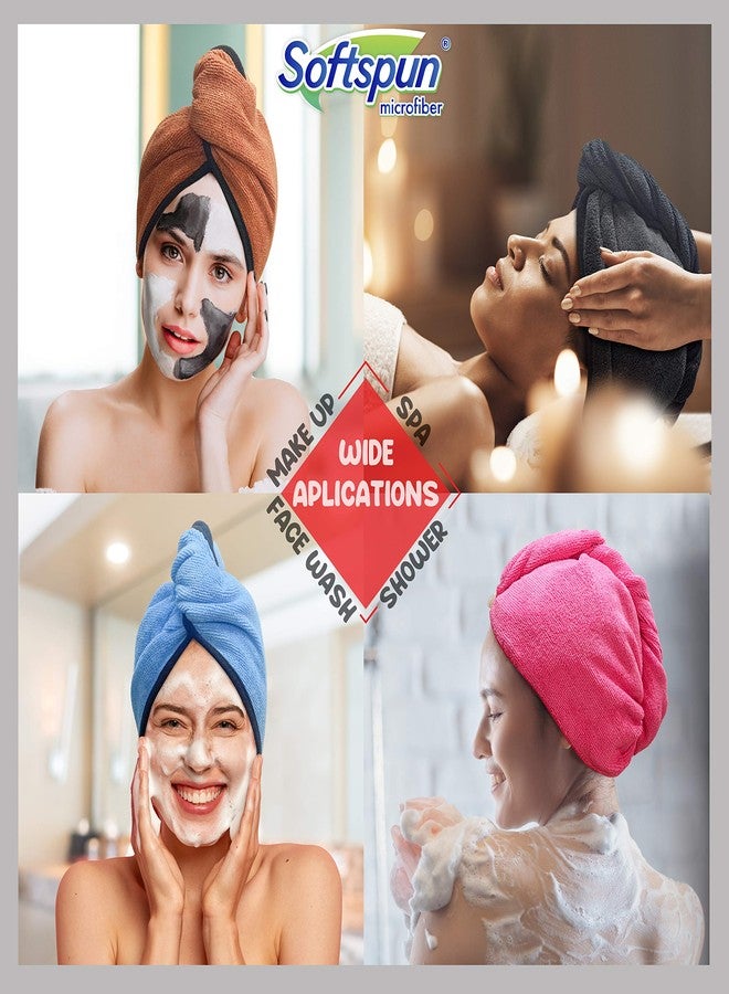 SOFTSPUN Microfiber Hair Cap 2 Pcs 70X25 cm Sky Blue 340 GSM Super Absorbent Quick Dry Hair Turban for Drying All Kinds of Hair Straight or Curly Short or Long Thin or Thick Hair. - Image 4