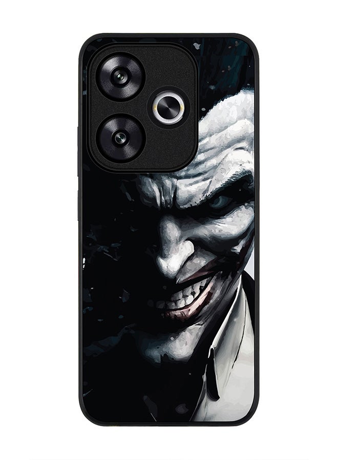 Stylizedd Rugged Black edge case for Xiaomi Poco F6 / Xiaomi Redmi Turbo 3, Slim fit Soft Case Flexible Anti Drop TPU Gel Thin Cover -  Arkham Joker - Image 1