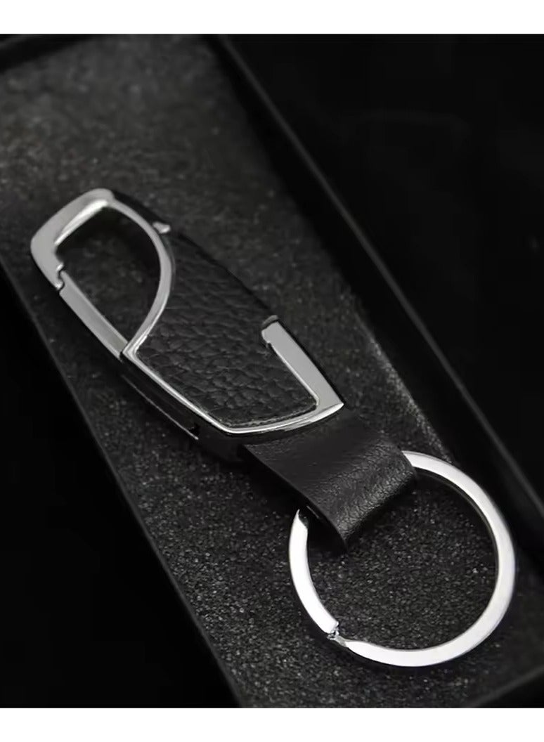 Goolsky Men's and women's leather key chain, metal key ring, car accessories, jewelry gifts, simple fashion, creative trend, new  - Image 2