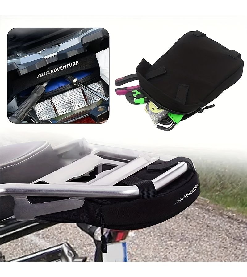 Motorcycle Rear Rack Tail Bag Black Waterproof Multifunctional Travel Luggage Tool Storage For R 1250 GS R 1200 GS LC Adventure R1200 1250GS 2014 And Up - Image 3