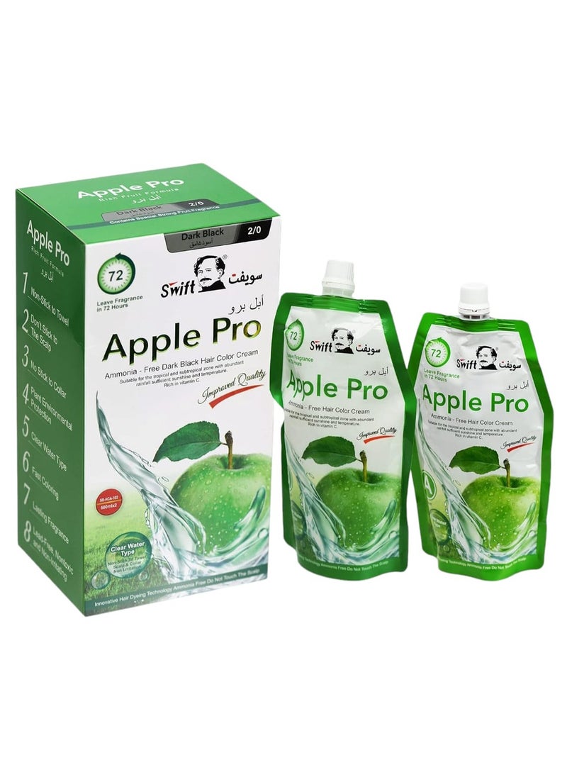 Apple Pro Ammonia Free Dark Black Hair Color Cream 2/0 500mlx2 - pzsku/ZFF00F01A7099DD4B31F0Z/45/_/1727633997/3ab90ab4-cd30-4eb4-ad03-1ae57c61e22d