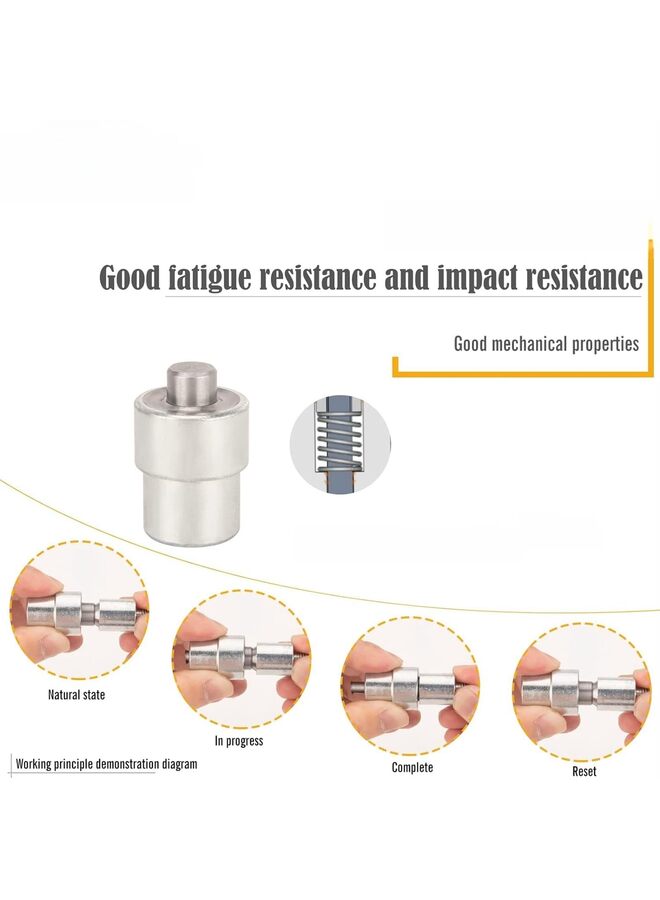 يُسلِّم مجموعة أدوات ثقب حلقات العروة اليدوية شديدة التحمل - مكبس حلقات شديد التحمل - مع 3 قوالب قابلة للتبديل و1500 قطعة حلقات فضية (اللون: أخضر) - Image 2