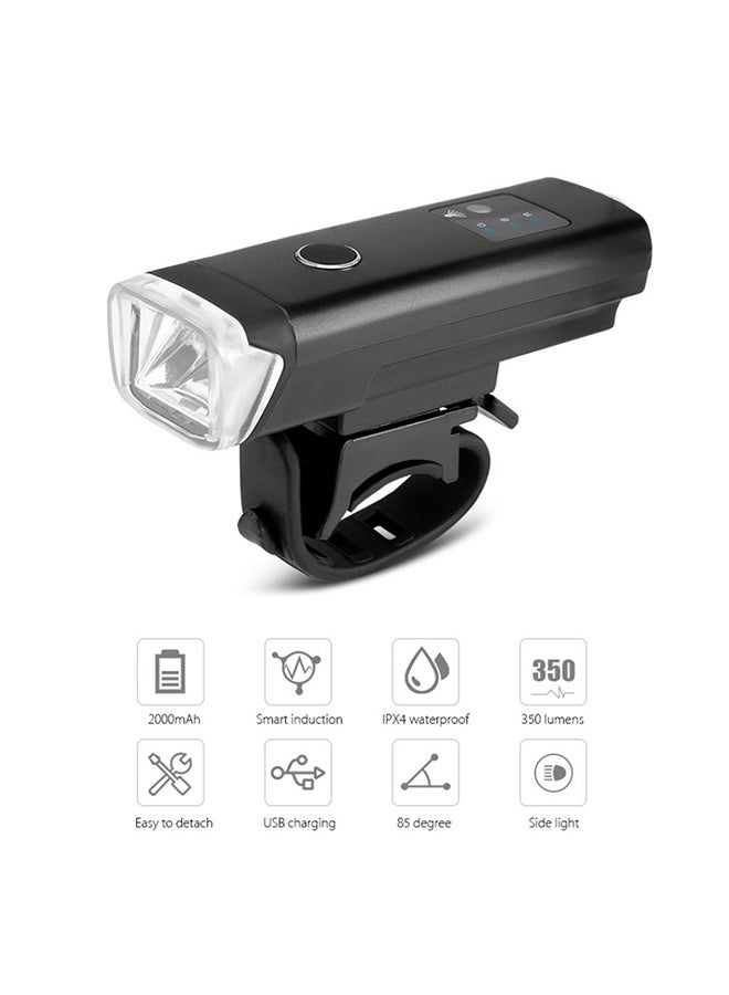 اليشمك مصباح LED أمامي للدراجة قابل للشحن 9.8 x 3 x 2.3سم - Image 2