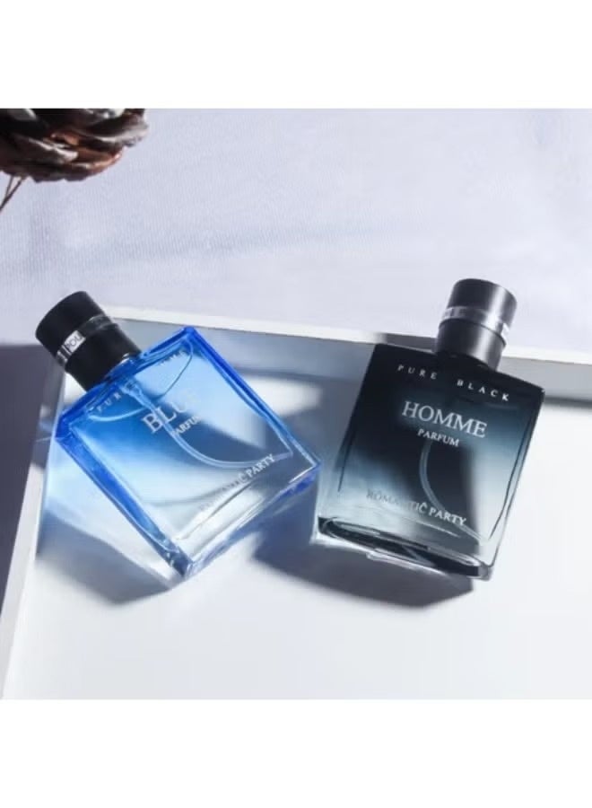 MARK HIM Romantic Party Men’s Perfume Gift Set – 2 x 30ml Eau de Parfum Combo | Pure Black Homme & Pure Homme Blue Luxury Long Lasting Fragrance Set for Men | Party & Daily Wear Cologne Gift Set - Image 4