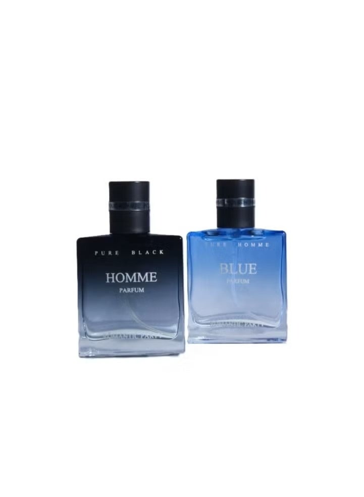 MARK HIM Romantic Party Men’s Perfume Gift Set – 2 x 30ml Eau de Parfum Combo | Pure Black Homme & Pure Homme Blue Luxury Long Lasting Fragrance Set for Men | Party & Daily Wear Cologne Gift Set - Image 2