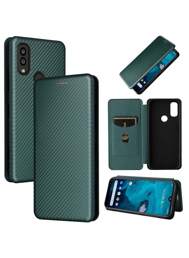 S-TOP Case For Kyocera Android One S10 Carbon Fiber Texture Flip Leather Phone Case - Image 1