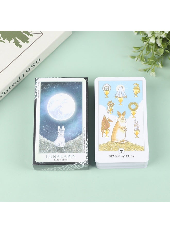 NIBEMINENT 78 Tarot cards. Luna Rabbin Rabbit-shaped Tarot card deck. Tarot cards. Tarot card game. Party game. - Image 3