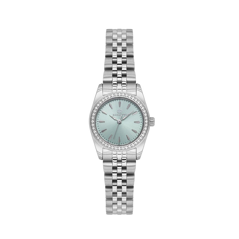 Bigotti Quotidiana Silver Stainless Steel Watch for Women BG.1.10664-2 - Light Blue Sunray Dial, 26mm Case, Japanese Quartz, 30M Water Resistant, Mineral Glass - Image 1