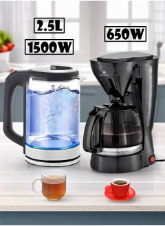TOSCANA U 2 in 1 set of 2.5L 1500W electric kettle and 650W coffee maker  - Image 1