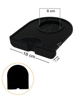 MIBRU Silicone Rubber Coffee Accessories Dispenser, Small Black Barista Mat Tamper Case  - Image 5