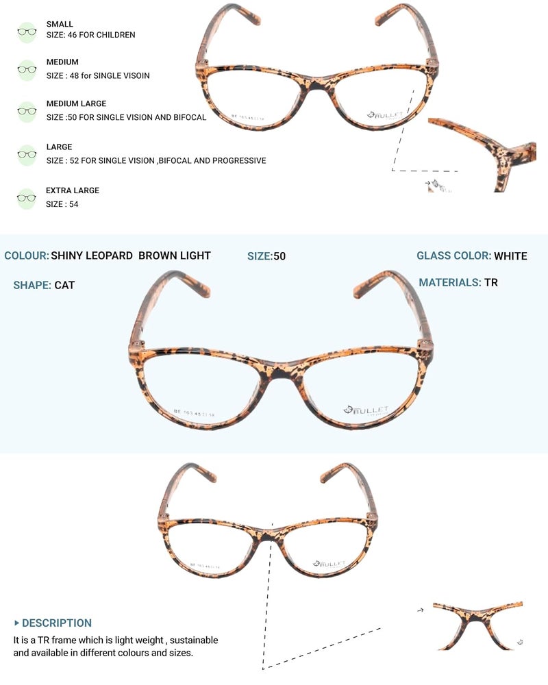 Lens + Lensplus Cateye Shape TR Full Rim Eyeglasses with Lightweight Unisex Eyewear for Men & Women | Stylish Computer & Daily Use Frame - Image 4