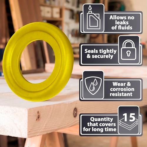 AUTOMAJOR 15pcs Oil Drain Plug Crush Washer Gasket Seal – 14mm Replacement for Hyundai/Kia - OEM 21513-23001 Fits Most Popular Models 2001-2022 by AUTOMAJOR - Image 2