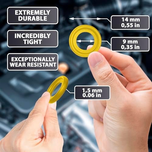 AUTOMAJOR 15pcs Oil Drain Plug Crush Washer Gasket Seal – 14mm Replacement for Hyundai/Kia - OEM 21513-23001 Fits Most Popular Models 2001-2022 by AUTOMAJOR - Image 3
