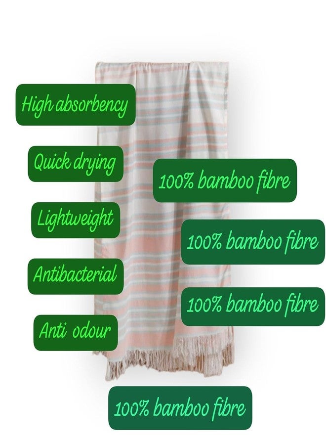 Eddika 100% Turkish Bamboo Fiber Bath Towel | Antibacterial Anti Odour eco-Friendly and Sustainable Bamboo Fibre Towel I Ultra Soft & Quick Dry Towel for Home & Travel (150 x 75 cm Peach Set of 1) - Image 5