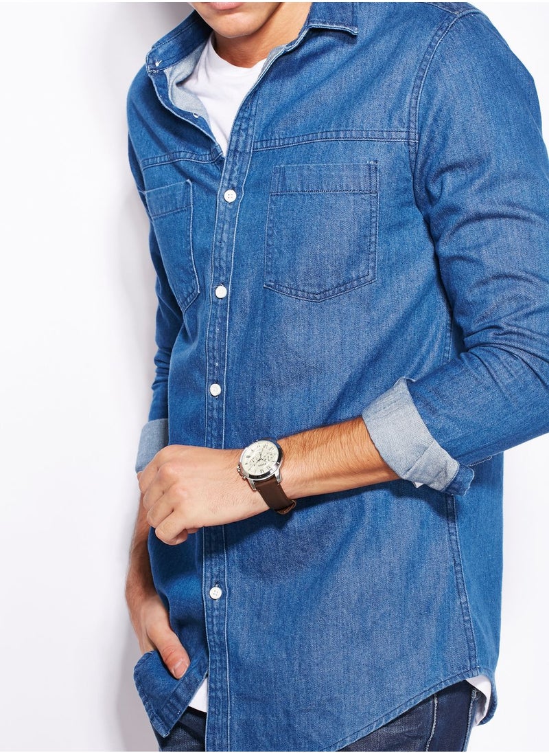 FOSSIL - Grant Brown Leather Watch - Image 1