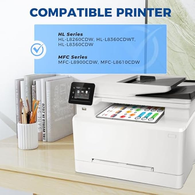 TN431 TN-431 TONER CARTRIDGES 4 PACK HL-L8360CDW MFC-L8900CDW REPLACEMENT FOR BROTHER TN431 TN-431 TONER CARTRIDGE SET WITH CHIP FOR MFC L8900CDW HL-L8360CDW HL-L8260CDW HL-L8360CDWT MFC-L8610CDW - Image 3