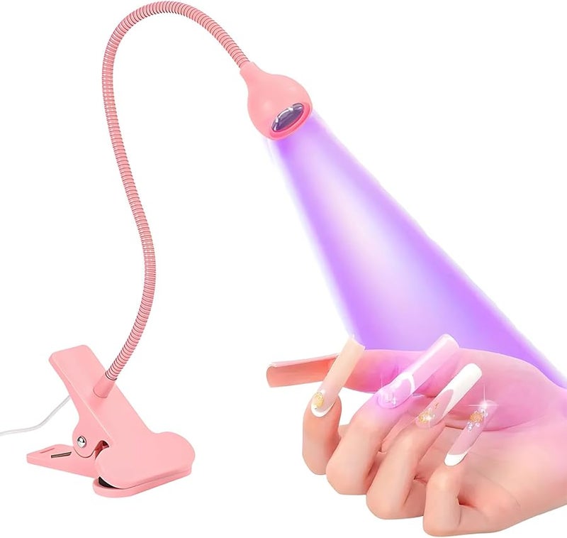 Pink Adjustable Gooseneck USB Nail Lamp For Quick Gel Curing - Image 2