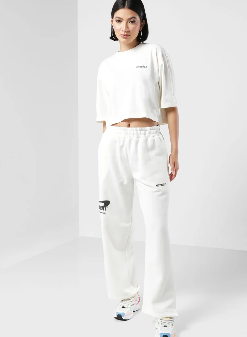 The Giving Movement Space Printed Wide Leg Joggers
