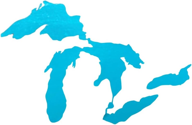 Nudge Printing Great Lakes Sticker Michigan Car Decal Premium Heavy-Duty Waterproof Vinyl for Bumpers, Windows, Laptops, Water Bottles or Coolers (Aqua Blue, 4.75" Wide) - Image 1