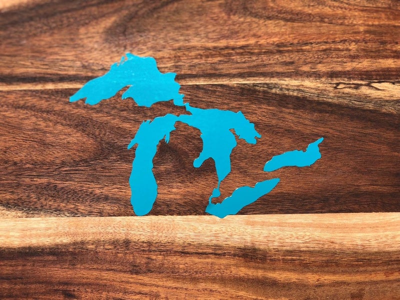 Nudge Printing Great Lakes Sticker Michigan Car Decal Premium Heavy-Duty Waterproof Vinyl for Bumpers, Windows, Laptops, Water Bottles or Coolers (Aqua Blue, 4.75" Wide) - Image 2