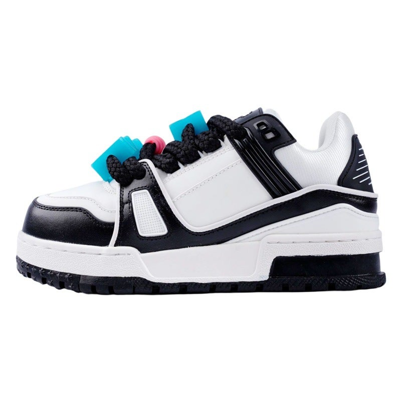 New Donkey Home Trainer Small Chubby Ding Platform Bread Shoes Women Putian All-match Sports Casual Board Shoes Men - Image 2