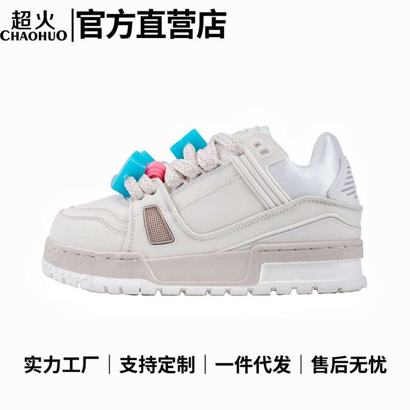 New Donkey Home Trainer Small Chubby Ding Platform Bread Shoes Women Putian All-match Sports Casual Board Shoes Men - Image 3