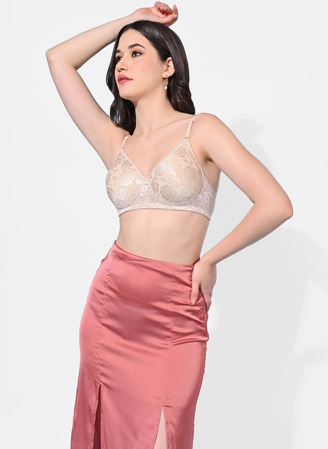 FIMS Floral Printed Lightly Padded Medium Coverage Everyday Bra - Image 4