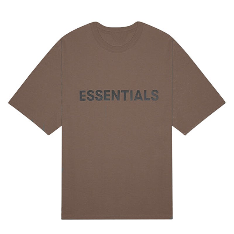 2020SS Short Sleeve FOG Duplex ESSENTIALS Street Trendy Brand All Cotton High Weight T-shirt Cross Border Hot Sale Brown