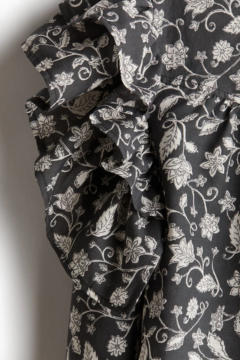 H&M Frill-trimmed cotton blouse