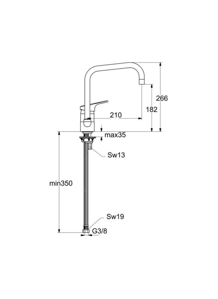 Ideal Standard - Ideal Standard Kitchen Side Mixer 0561 Slimline Nickel - Image 1