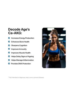 Decode Age Ca Akg Supplement Calcium Alpha-Ketoglutarate|Improve Cellular Energy, Bone Strength, Muscle Recovery Healthy Aging - Pack of 30 Capsules  - Image 4