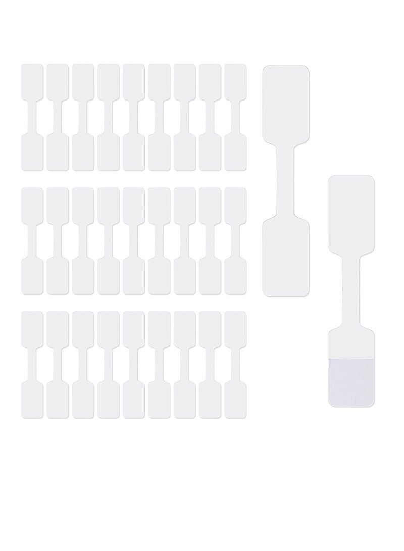 Excefore Blank Jewelry Price Tags Stickers, Self Adhesive White Jewelry Price Label, Barbell Label for Necklace Earring Price Identify Rectangle Label (500 Pieces) - Image 1