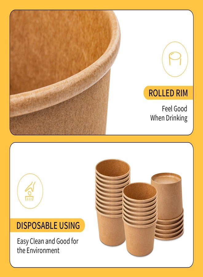 PakTalk 50 Pack Soup Containers with Lids, Disposable and Biodegradable Ice Cream Cups Kraft 12oz Paper Soup Bowls with Lids for Hot Drinking, Food, and Ice Cream (50 sets, 12 oz) - Image 4