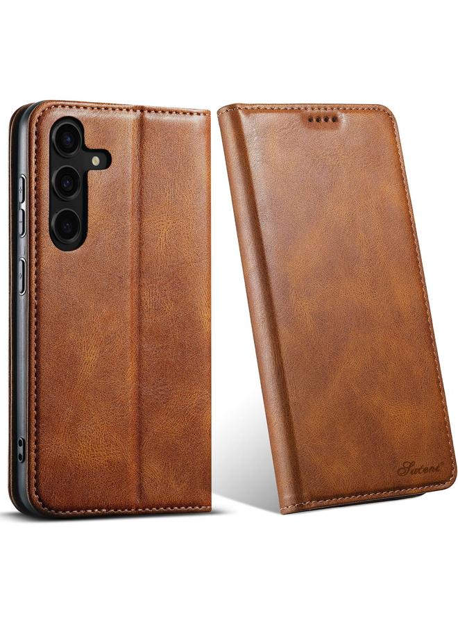 Suteni Case For Samsung Galaxy S24 5G J02 Oil Wax Wallet Leather Phone Case - Image 1