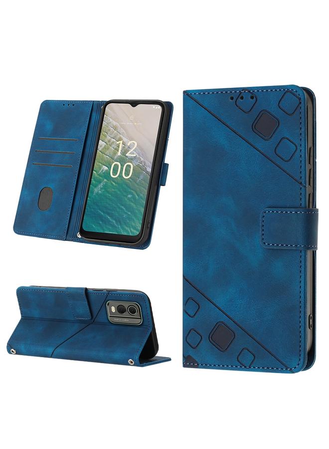 اس-توب جراب لهاتف Nokia C32 مصنوع من الجلد المنقوش بملمس ناعم - Image 1