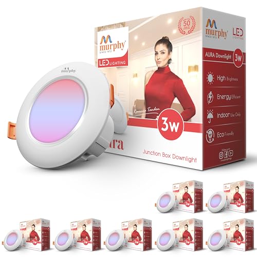 Murphy Polycarbonate 3W Aura LED Deep Junction Box 3-in-1 Color Changing Light (Cool White/Warm White/Natural White, Pack of 8) - Image 1
