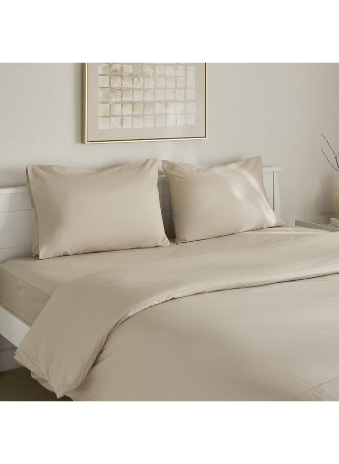 Home Box Purely-Percale 3-Piece 300TC Percale Queen King Duvet Quilt Cover Set 220 x 220 cm  - Image 3