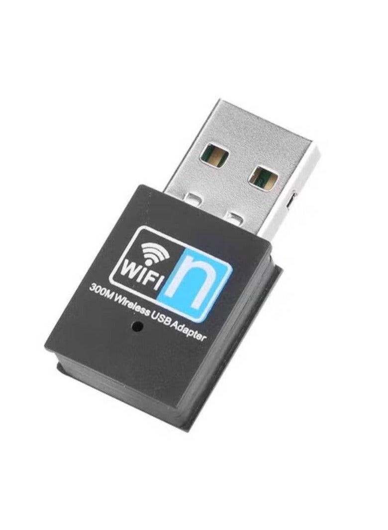 AROAQ Mini USB WiFi Adapter 300M Wireless Network Dongle USB 2.0 for PC Laptop Compatible with Windows Linux Mac - Image 1