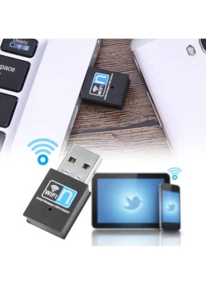 AROAQ Mini USB WiFi Adapter 300M Wireless Network Dongle USB 2.0 for PC Laptop Compatible with Windows Linux Mac - Image 2