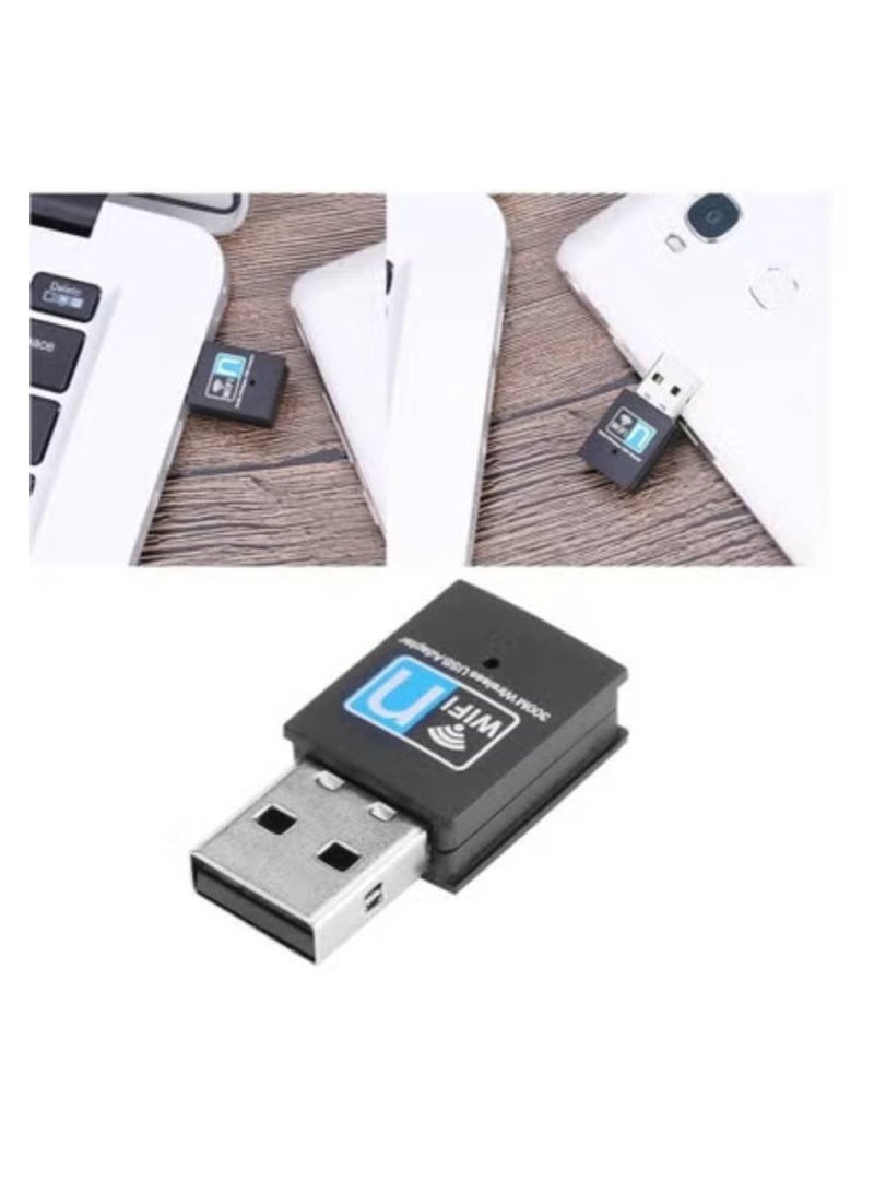 AROAQ Mini USB WiFi Adapter 300M Wireless Network Dongle USB 2.0 for PC Laptop Compatible with Windows Linux Mac - Image 4