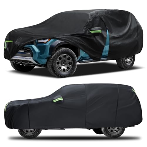 Qualencey Car Cover Custom Fit for Toyota 4Runner 1995-2025,6 Layers Truck Cover Waterproof All Weather for Automobiles,Outdoor Full Exterior Cover,Rain, Sun, Wind Protection,Black - Image 1