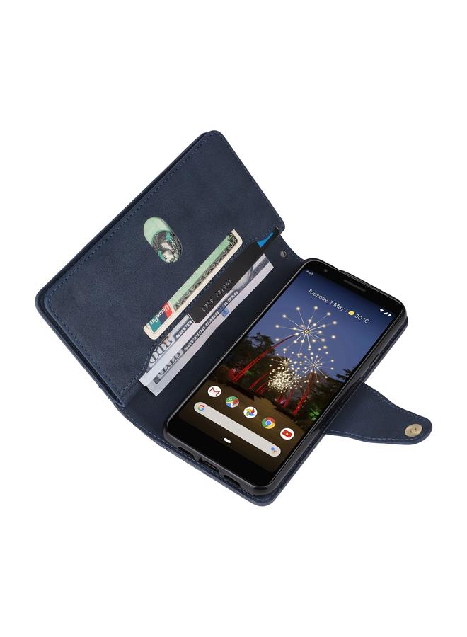 S-TOP Case For Google Pixel 3A Rivet Buckle 9 Cards Three Fold Leather Phone Case - Image 5