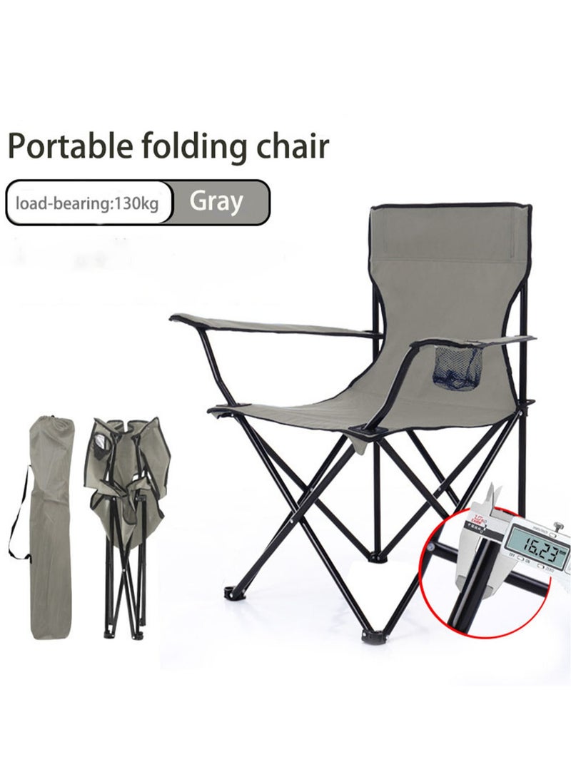 CIMIA Camping Chair.80*50*50cm.Portable Folding Outdoor Chair，Gray  - Image 1