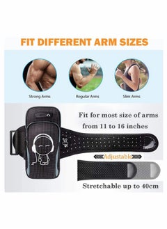 Excefore Running Armband Phone Holder, Phone Armband,Running Bag,Arm Band For Phone Running, Armband Bag, For Iphone Xs Max Xr Xs 8/7 Plus, Samsung,Cellphone Up To 6"  - Image 5