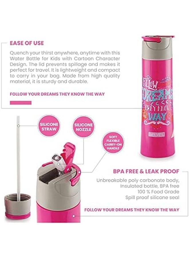 SELVEL Ocean Plastic Water Bottle Pink Pwb009 500Ml - Image 3