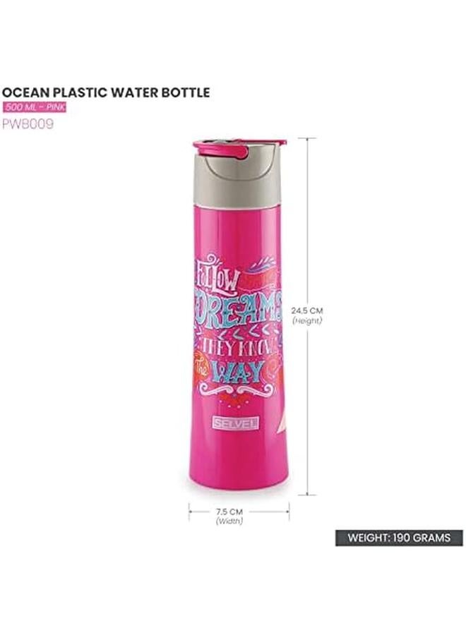 SELVEL Ocean Plastic Water Bottle Pink Pwb009 500Ml - Image 4