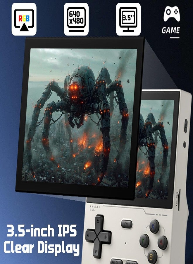 FINGEREVO جهاز ألعاب محمول FINGEREVO K36، شاشة IPS OCA مقاس 3.5 بوصة بدقة 640 × 480، بطارية 3500 مللي أمبير، نظام مفتوح المصدر RK3326، لون رمادي - Image 3