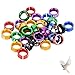STPCTOU Open Bird Leg Rings Aluminum Identification Rings for Pigeons Parrots Doves More Mixed Colors 50 PCS Per Pack - Image 3