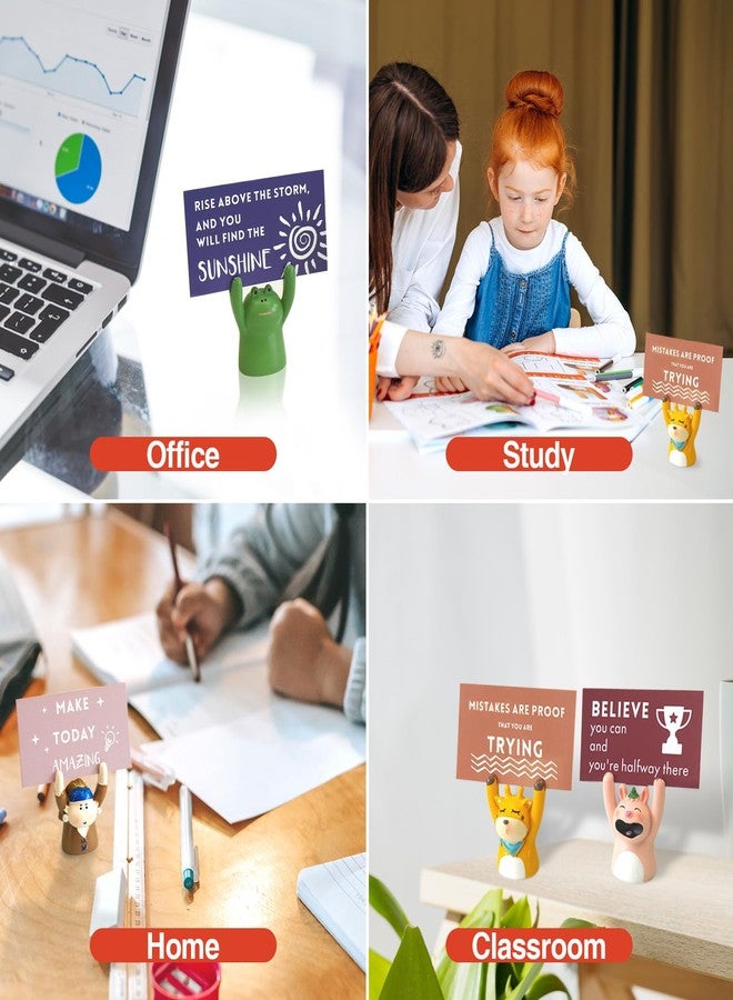 NOONEAU 2 PCS Inspirational Cute Office Decor - Motivational Quotes Desk Ornaments,Minimalist Tiny Desktop Figurines - Ideal Gifts for Women,Friends,Colleagues,Teachers,and Students(Frog and Dog) - Image 4